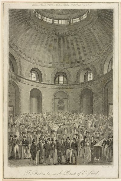 Rotunde bei der Bank of England, 1804 von Edwards